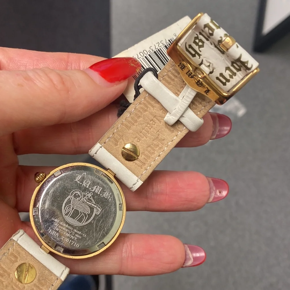 L.A.M.B. Crystal white/green watch Bloom To Perish NWT - Picture 4 of 8